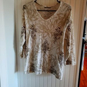 Croft and Barrow seersucker style top